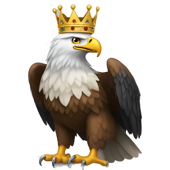 eagle wearing crown emoji