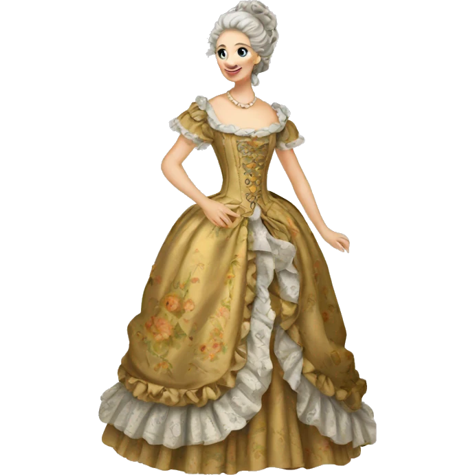 Rococo style dress emoji