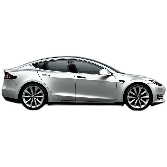 tesla car which cries emoji