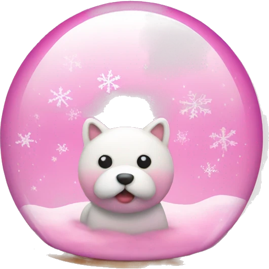 pink snowglobe emoji