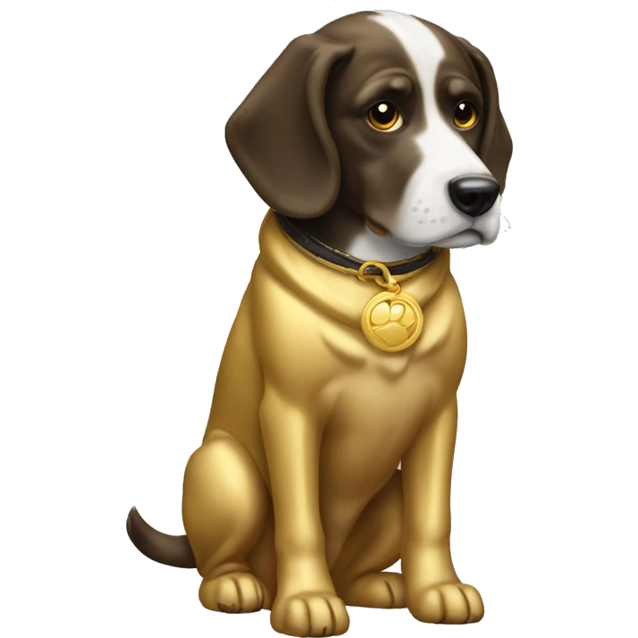 Dog gold emoji