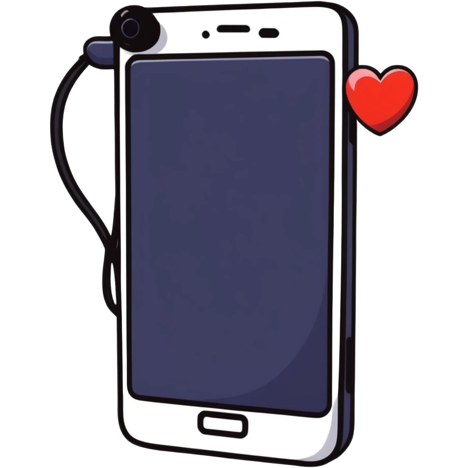 phone with a big heart emoji