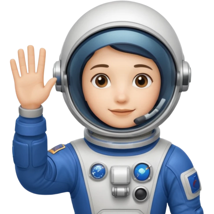 astronaut waving emoji