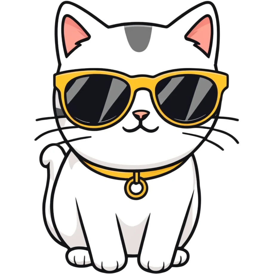 Cat with sunglasses emoji