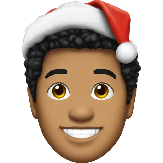 bruno mars with santa hat emoji