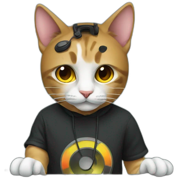 Dj cat emoji