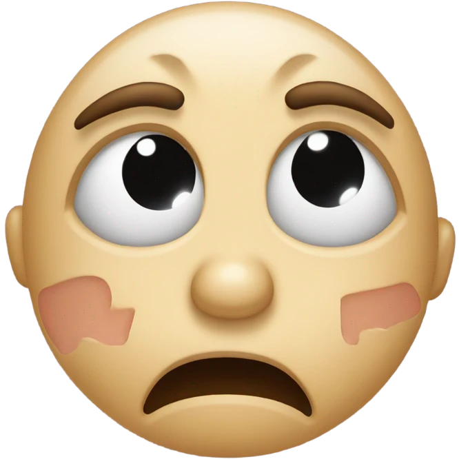 sad face with a broken hart eyes emoji