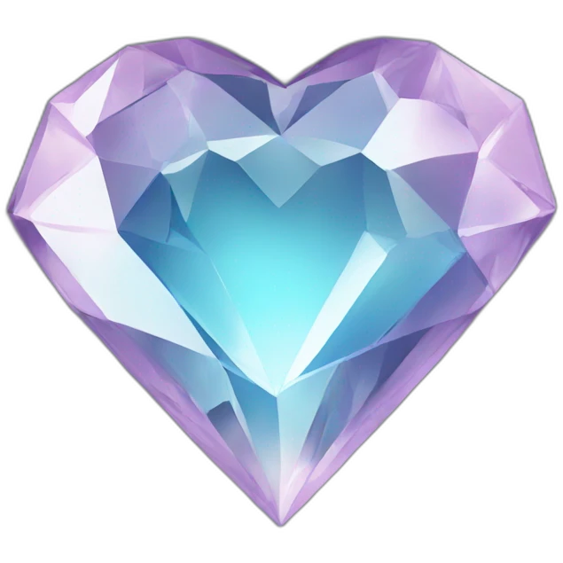 living diamond showing heart emoji