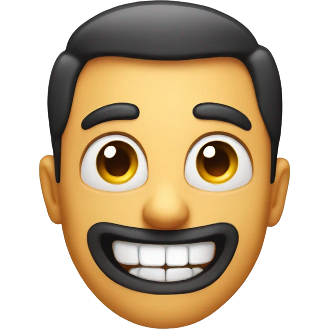 rolling eyes and smiling emoji