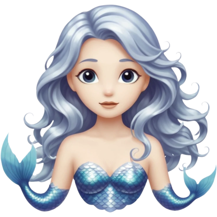 Lunar mermaid with more details emoji