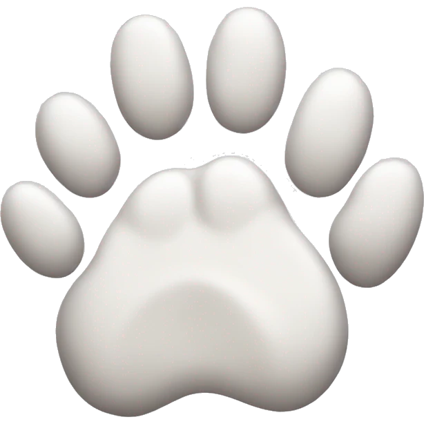White cat paw emoji