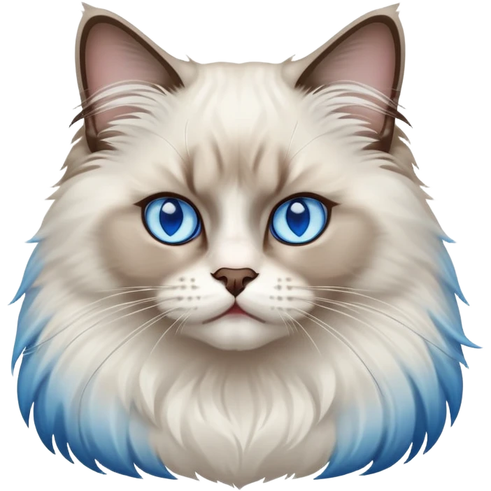 Badass ragdoll cat emoji