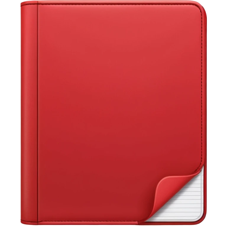 emoji of a simple agenda with a red cover and simple details emoji