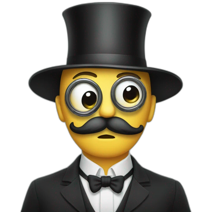 suspicious monocle emoji