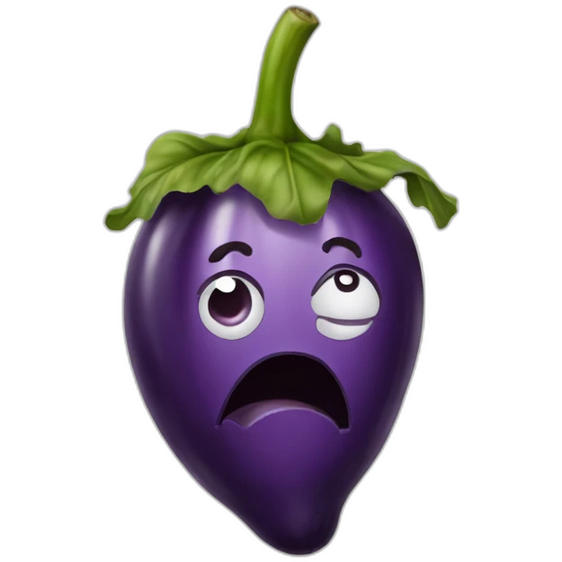 mange aubergine bave emoji