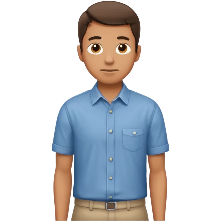 Man standing with his hands behind his back emoji