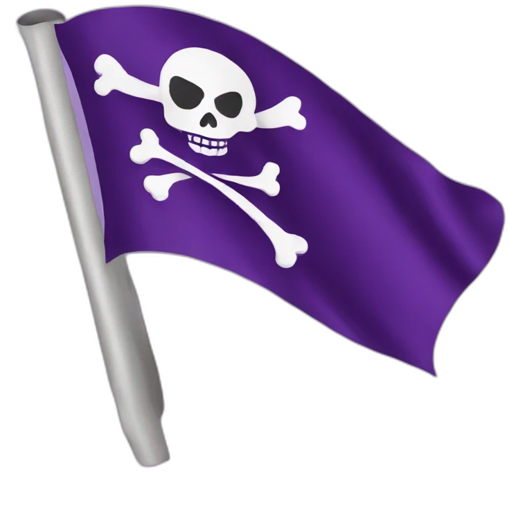 pirate flag in purple emoji