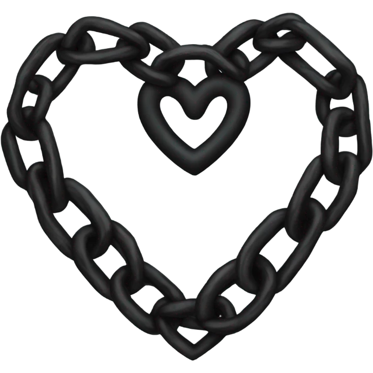 Black chains heart emoji