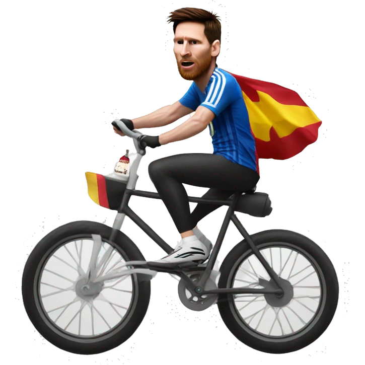 Messi sur le vélo  emoji