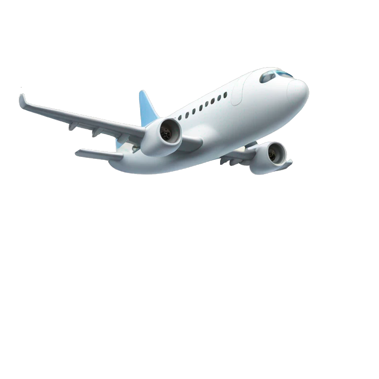 Aeroplane flying in clouds emoji