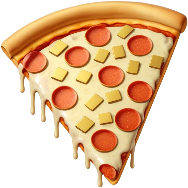 Pizza with gold bars emoji