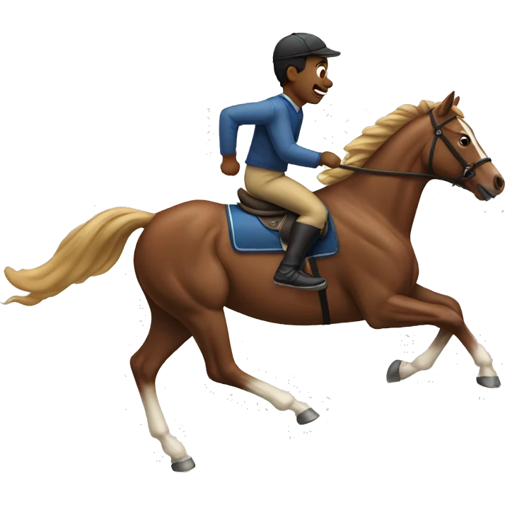 Running a horse emoji