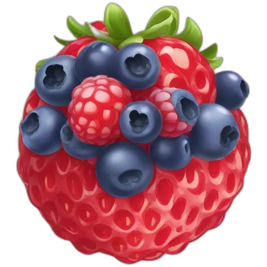 fraise framboise myrtille emoji
