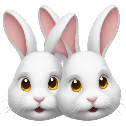 Rabbit with two heads emoji
