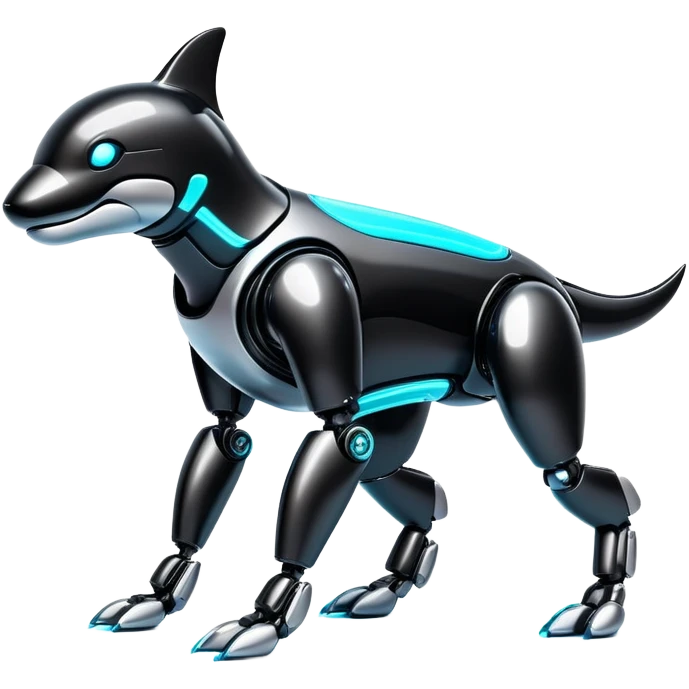 cyberpunk orca robot dog emoji