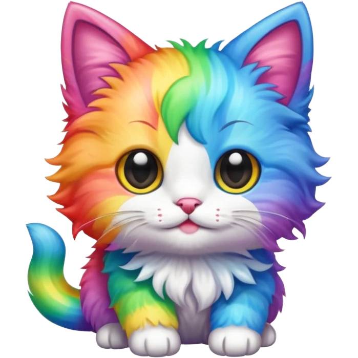 Rainbow kitten  emoji