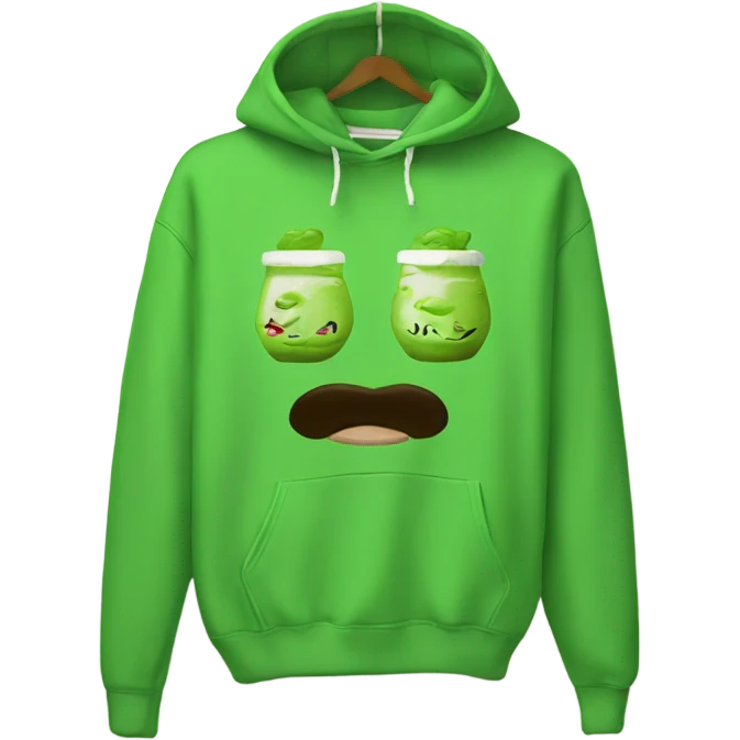 Matcha lovers written on a hoodie emoji