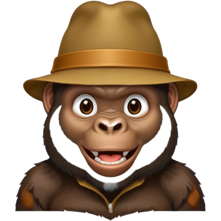 Gorrila wear hat emoji