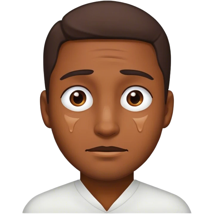 man sad but happy emoji