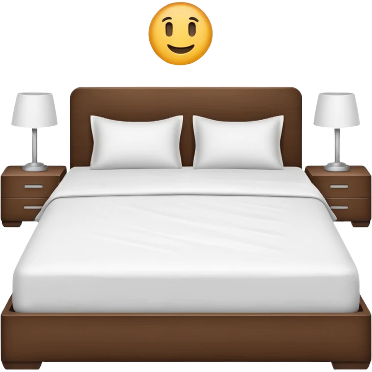 a modernù white bed with white bedsheets emoji