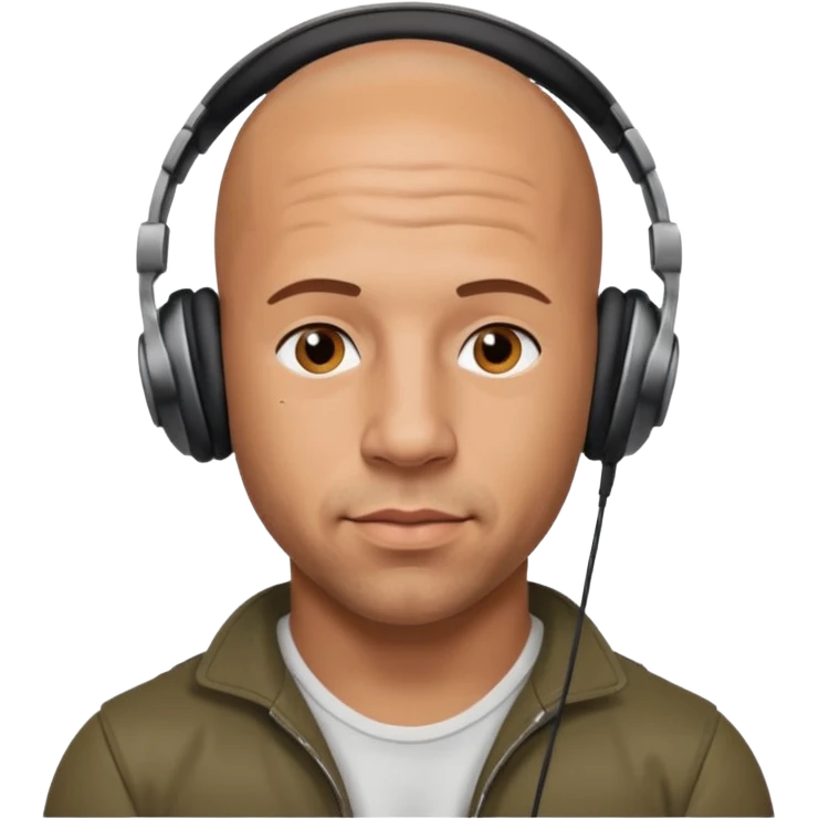 VIN DIESEL with headphones  emoji