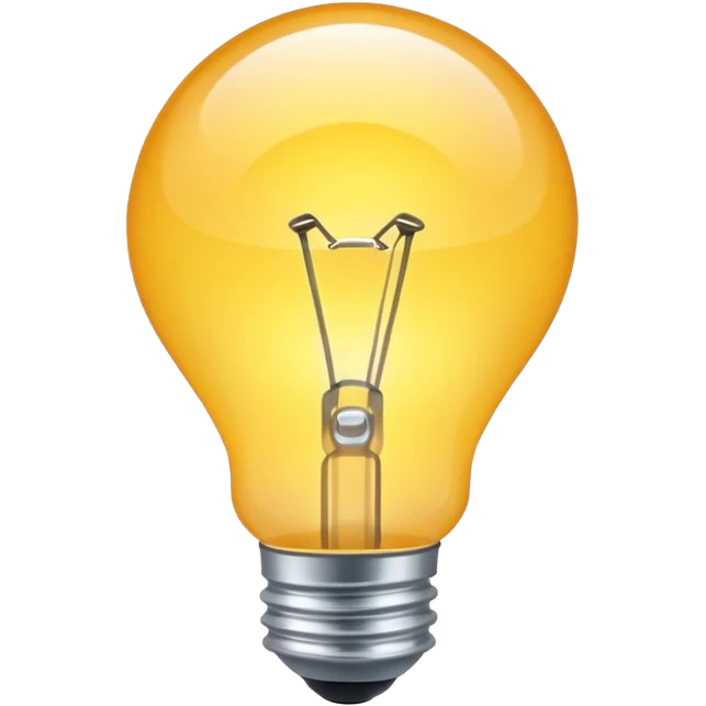a glowing lightbulb where you can't see the middle of it because it is glowing so bright emoji