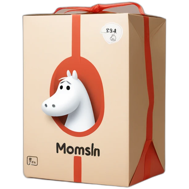 Moomin delivers a DoorDash box emoji