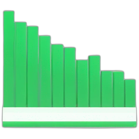 bar chart with green taller than gray bar emoji