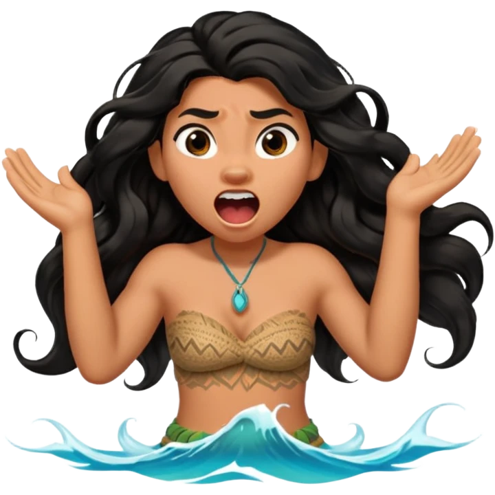 disney moana screaming emoji