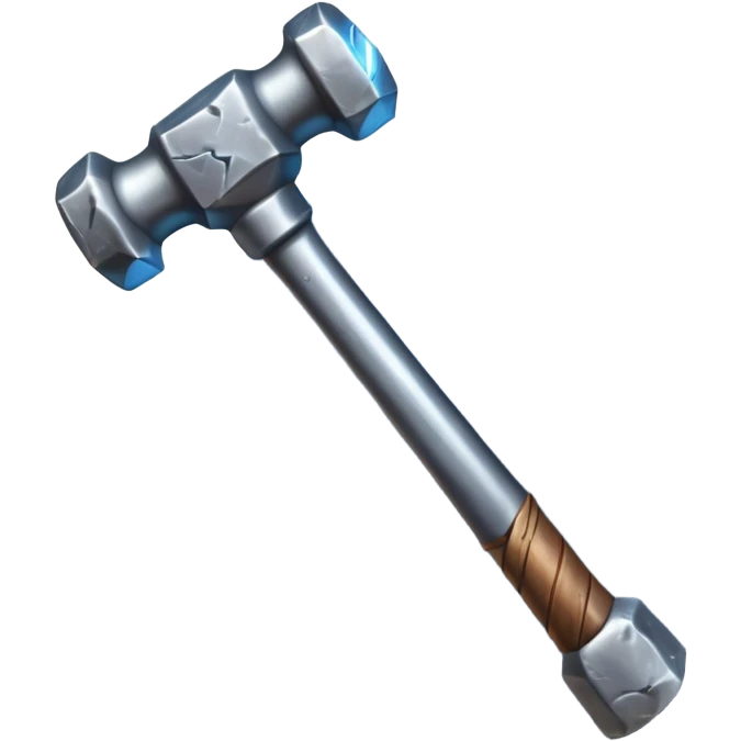 medieval hammer with lightning infused emoji