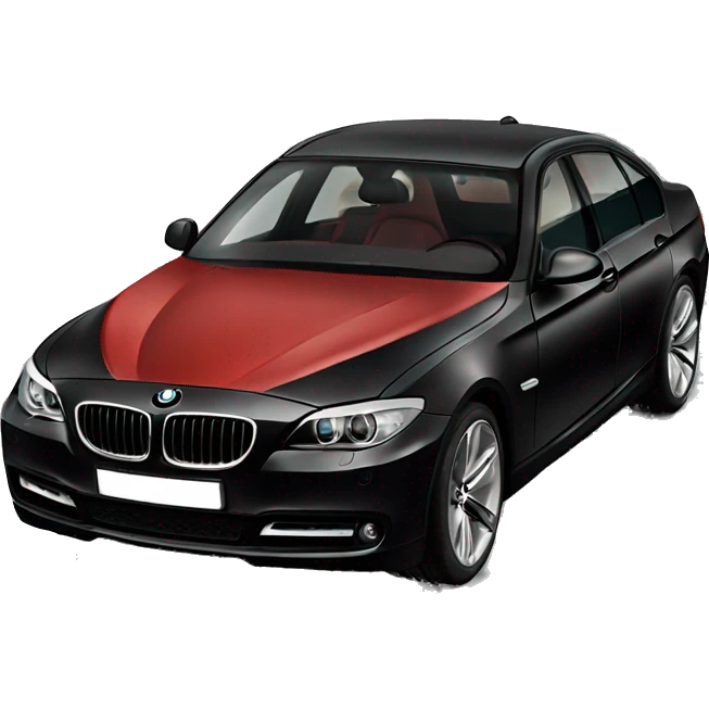 BMW luxury car all black red interior  emoji