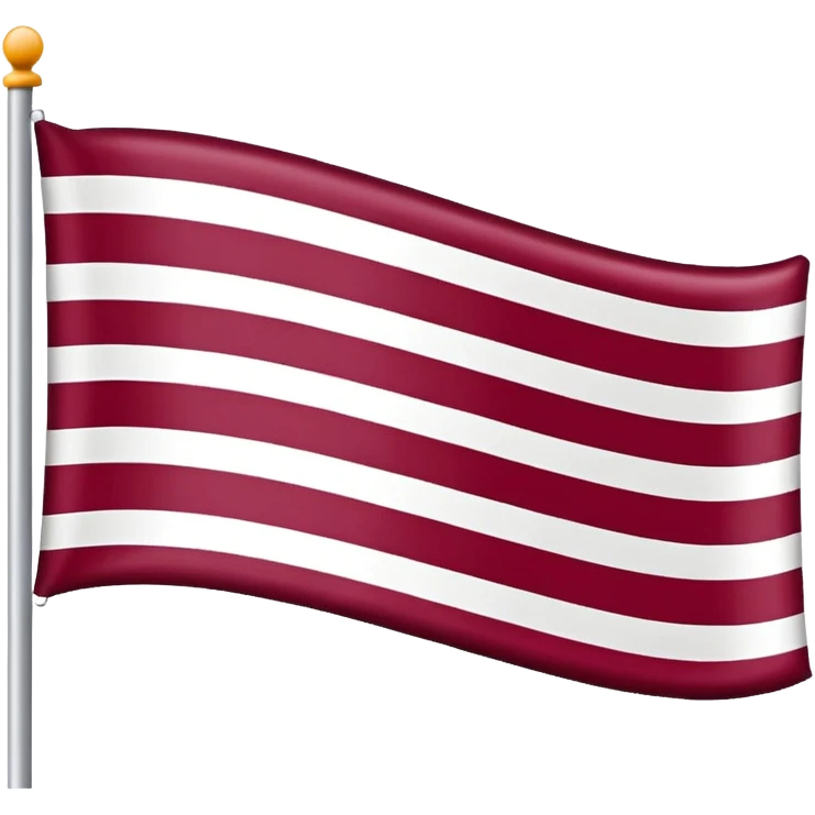 Flag where the left hand side is a maroon red and the right hand side is white  emoji
