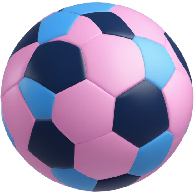 3d soccer ball, blue and pin emoji
