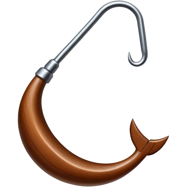 wooden fishhook emoji