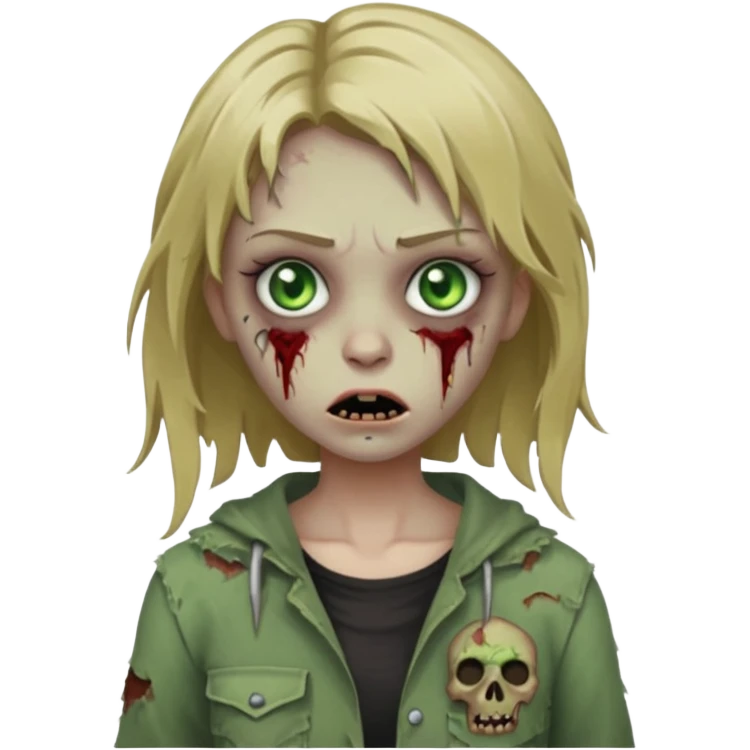dark blond zombie girl emoji