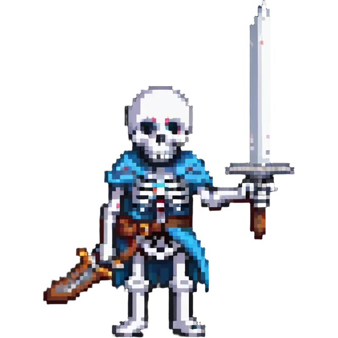 skeleton with a sword emoji