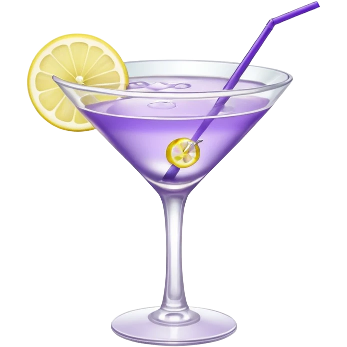 Lavender Cocktail with Yellow emoji