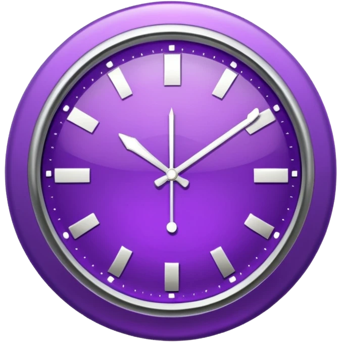 glitter purple clock emoji