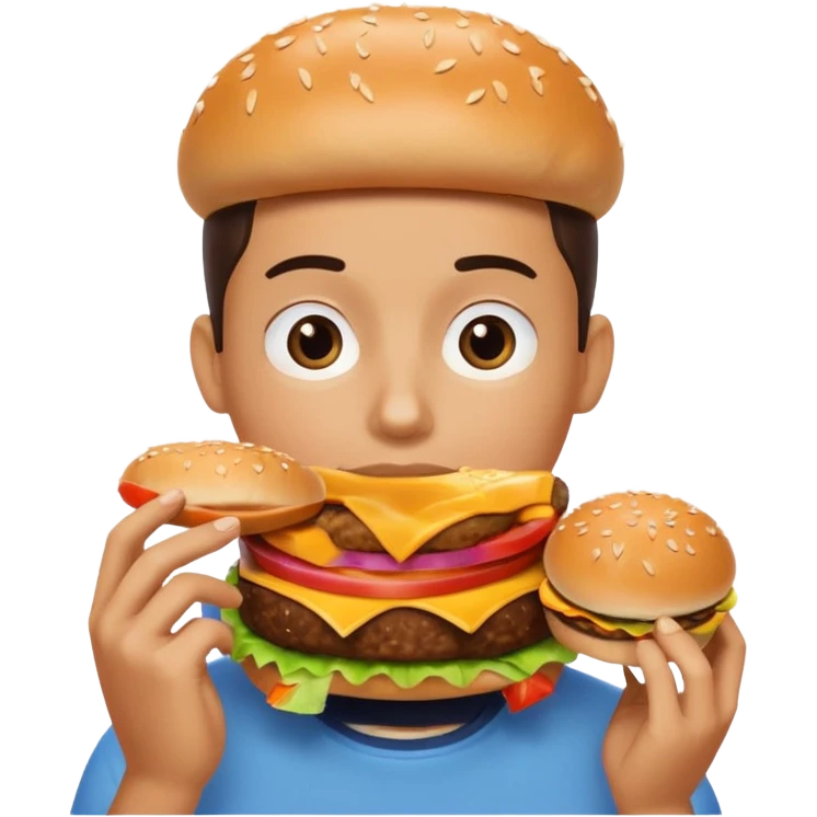 comiendo hamburguesa emoji