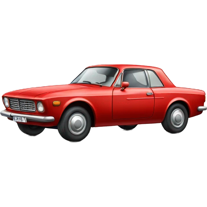 Red oldtimer car emoji
